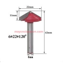 DAO PHAY VBIT CÁN 6LY GÓC 60°-90°-120° ĐƯỜNG KÍNH LƯỠI 22MM