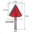 DAO PHAY VBIT CÁN 6LY GÓC 60°-90°-120° ĐƯỜNG KÍNH LƯỠI 32MM