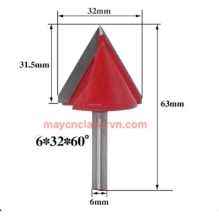 DAO PHAY VBIT CÁN 6LY GÓC 60°-90°-120° ĐƯỜNG KÍNH LƯỠI 32MM